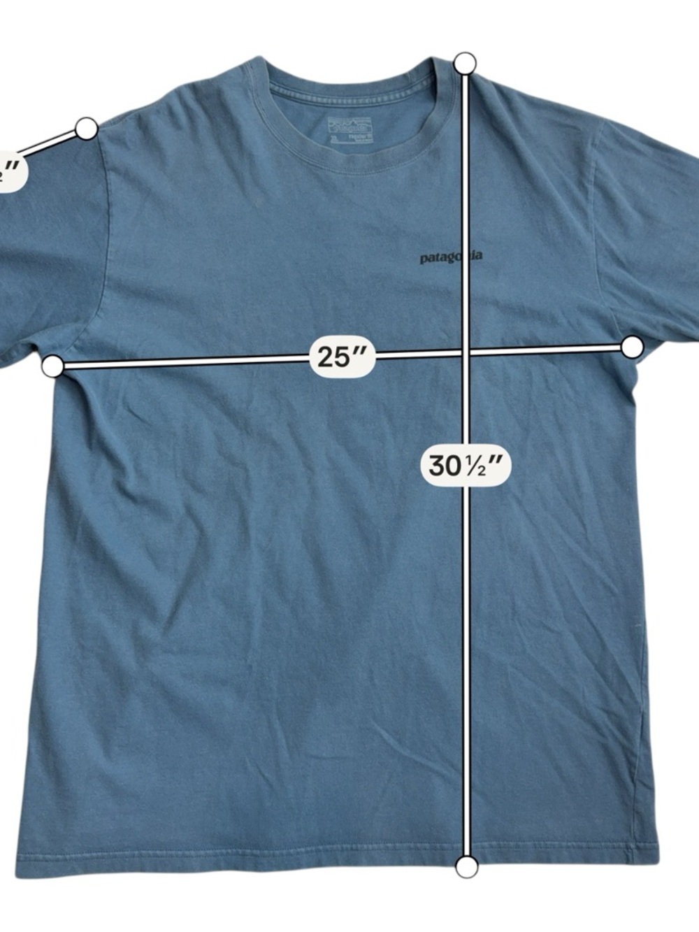 Patagonia Graphic T Shirt Mens XL Blue Organic Cotton Logo Outdoor Tee Hiking - Picture 9 of 11